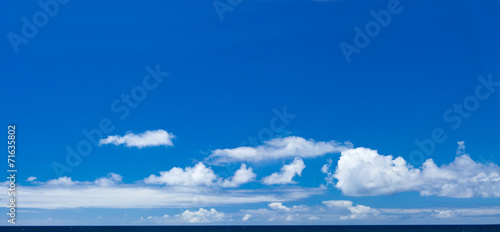 Quadro su tela ciel bleu au-dessus de la mer