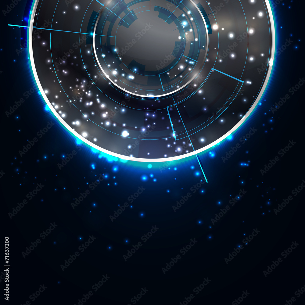 Abstract Modern technology circles vector background Abstract Modern technology circles vector background