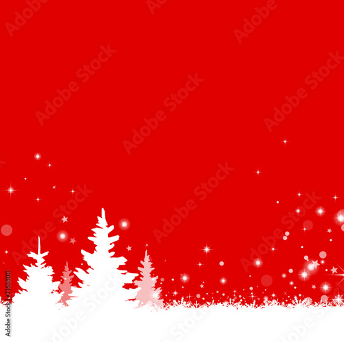 Winter Weihnachten Bäume rot