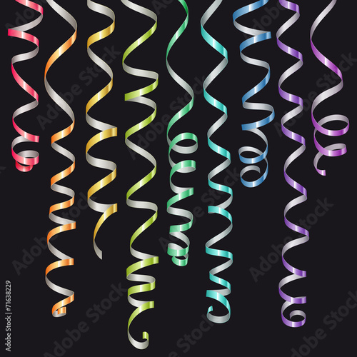 Holiday serpentine ribbons cet