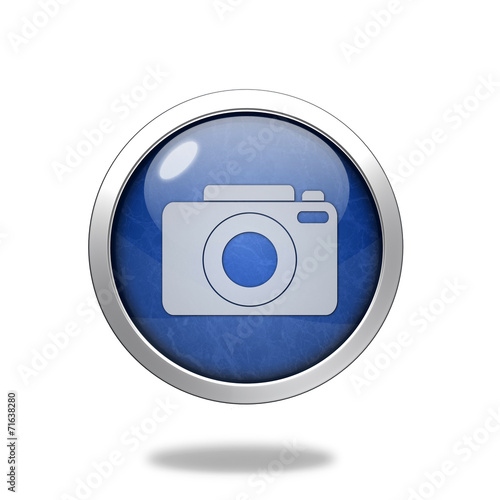 photo circular icon on white background