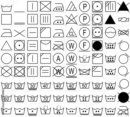 International characters Clothing Care