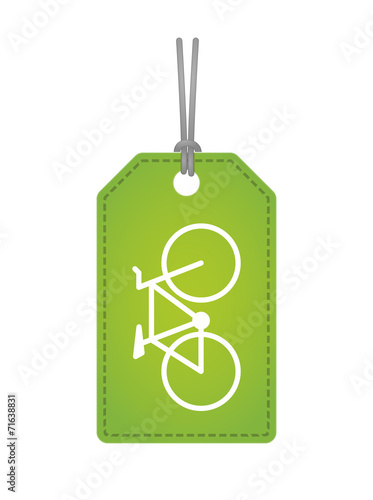 label icon with a bicycle