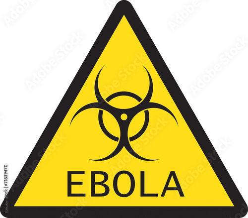 Illustration of sign of Ebola biological hazard
