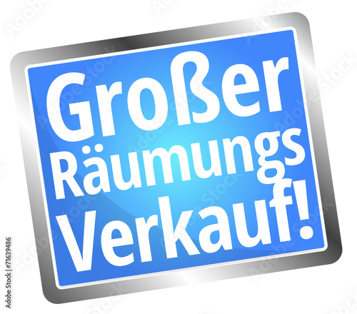 Großer Räumungsverkauf