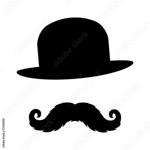 Vector sign. Mustache.