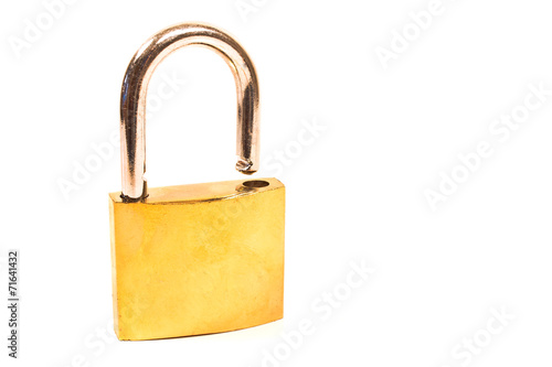 Padlock isolated on white