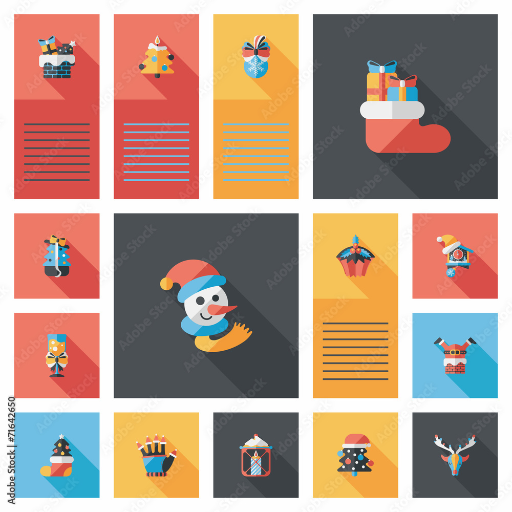 Merry Christmas flat app ui background,eps10