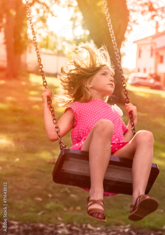 Girl on a swing Girl on a swing