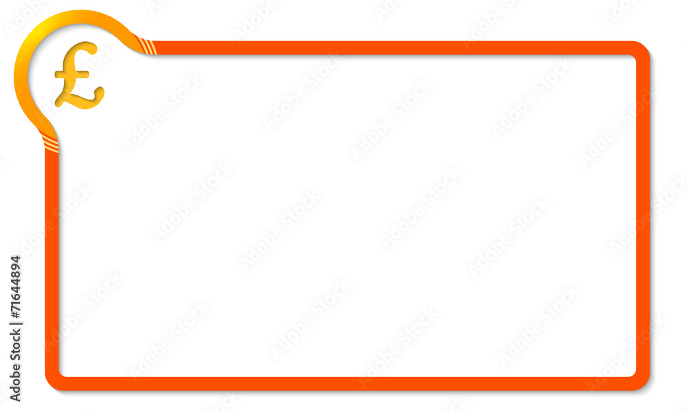 red frame with yellow corner and pound symbol red frame with yellow corner and pound symbol