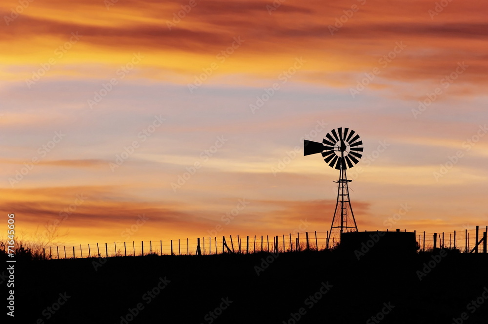© richardlight - Sunset windmill © richardlight - Sunset windmill