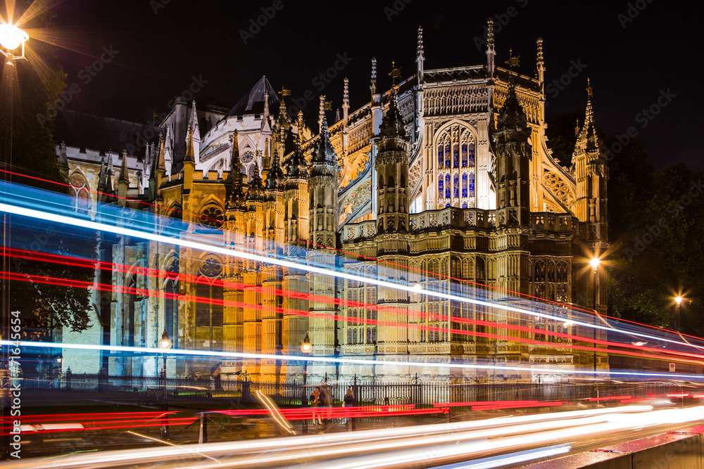 Busstreiflichter Westminster Abbey