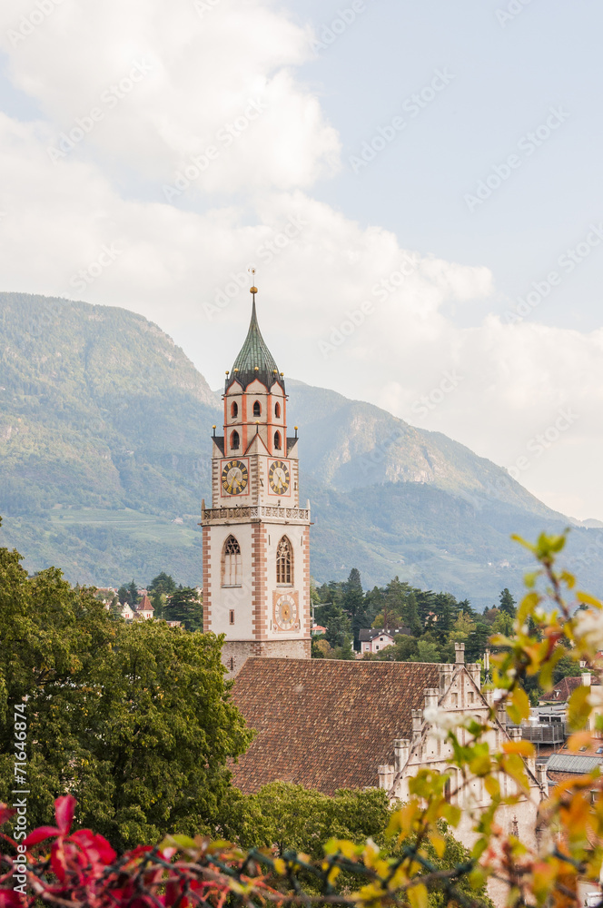 Meran, Altstadt, Stadt, Pfarrkirche, Herbst, Vinschgau, Italien