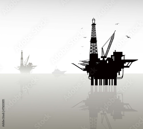 Oil refinery-Vector