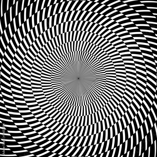 Digital abstract image with a psychedelic circular web pattern