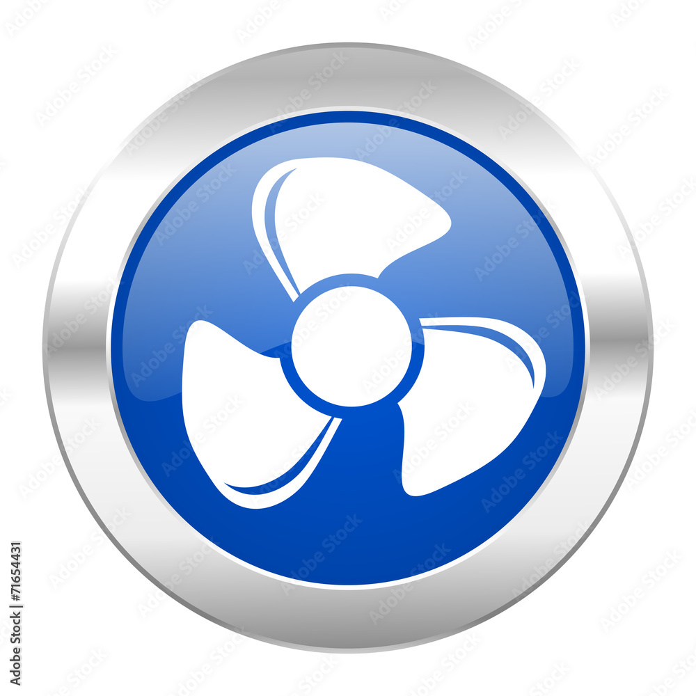 fan blue circle chrome web icon isolated fan blue circle chrome web icon isolated
