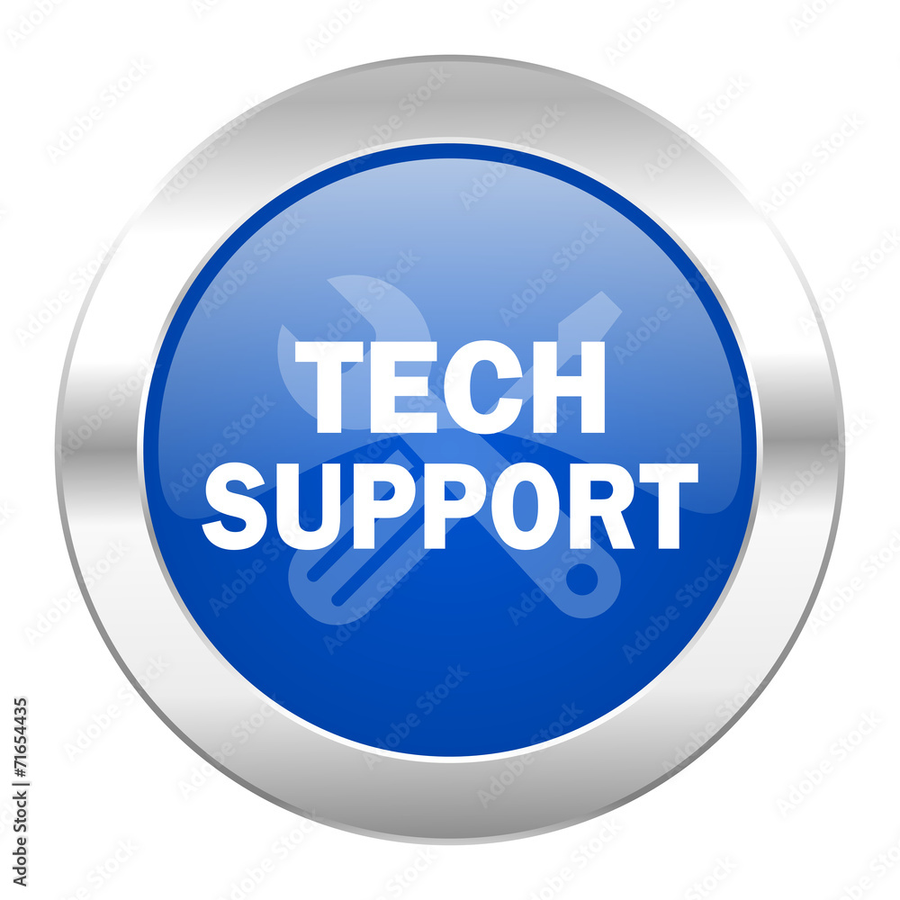 technical support blue circle chrome web icon isolated technical support blue circle chrome web icon isolated