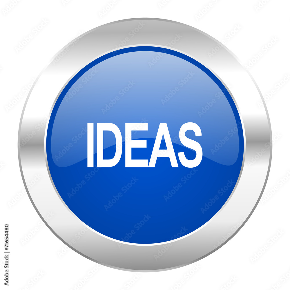 ideas blue circle chrome web icon isolated ideas blue circle chrome web icon isolated