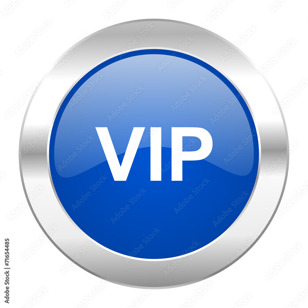 vip blue circle chrome web icon isolated vip blue circle chrome web icon isolated