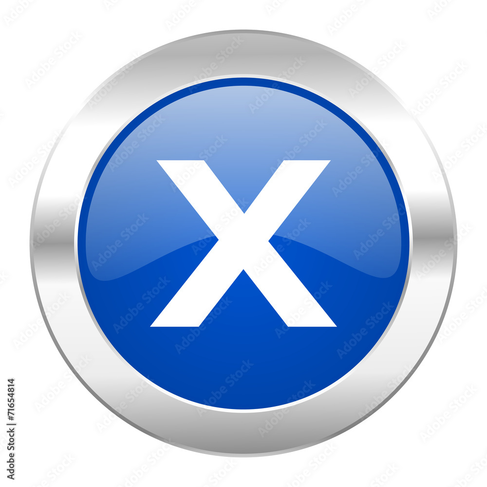 cancel blue circle chrome web icon isolated cancel blue circle chrome web icon isolated
