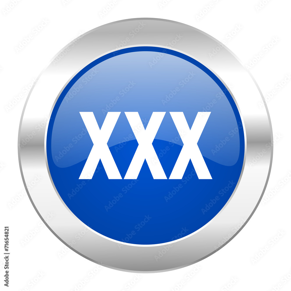 xxx blue circle chrome web icon isolated Stock Illustration | Adobe Stock