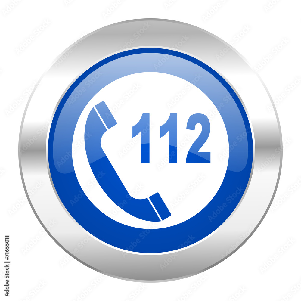emergency call blue circle chrome web icon isolated emergency call blue circle chrome web icon isolated
