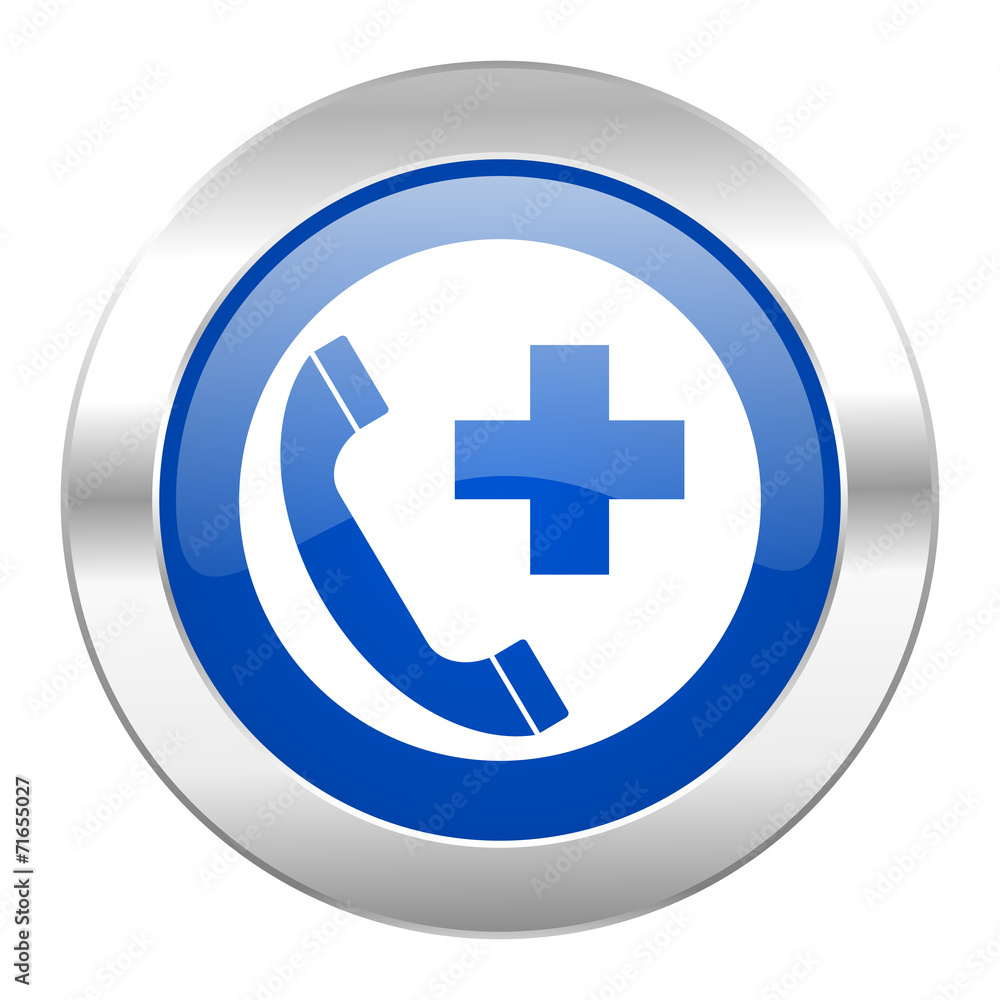 emergency call blue circle chrome web icon isolated emergency call blue circle chrome web icon isolated