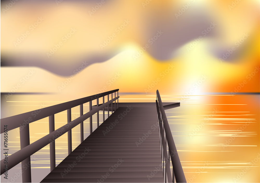Fototapeta premium jetty sunrise