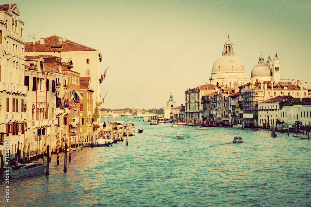Venice, Italy. Grand Canal and Basilica Santa Maria Salute