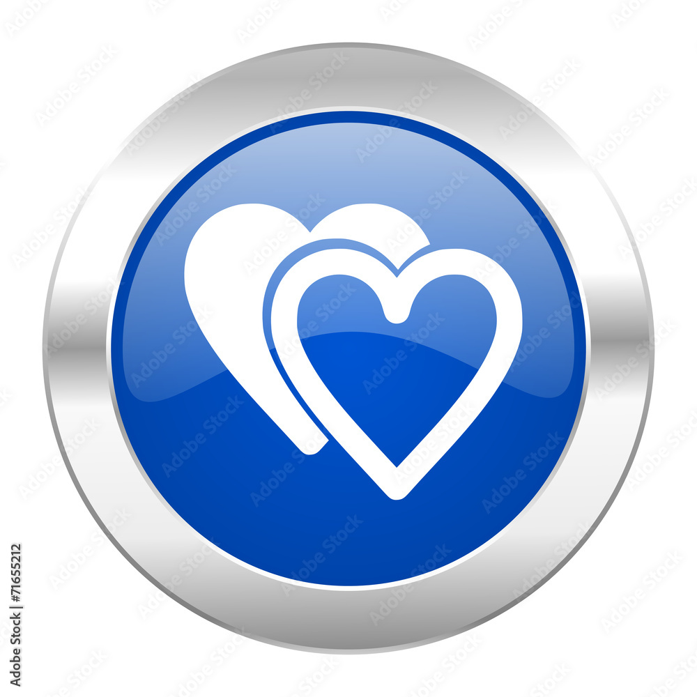 love blue circle chrome web icon isolated love blue circle chrome web icon isolated