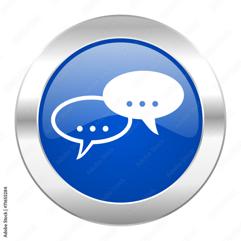 forum blue circle chrome web icon isolated forum blue circle chrome web icon isolated