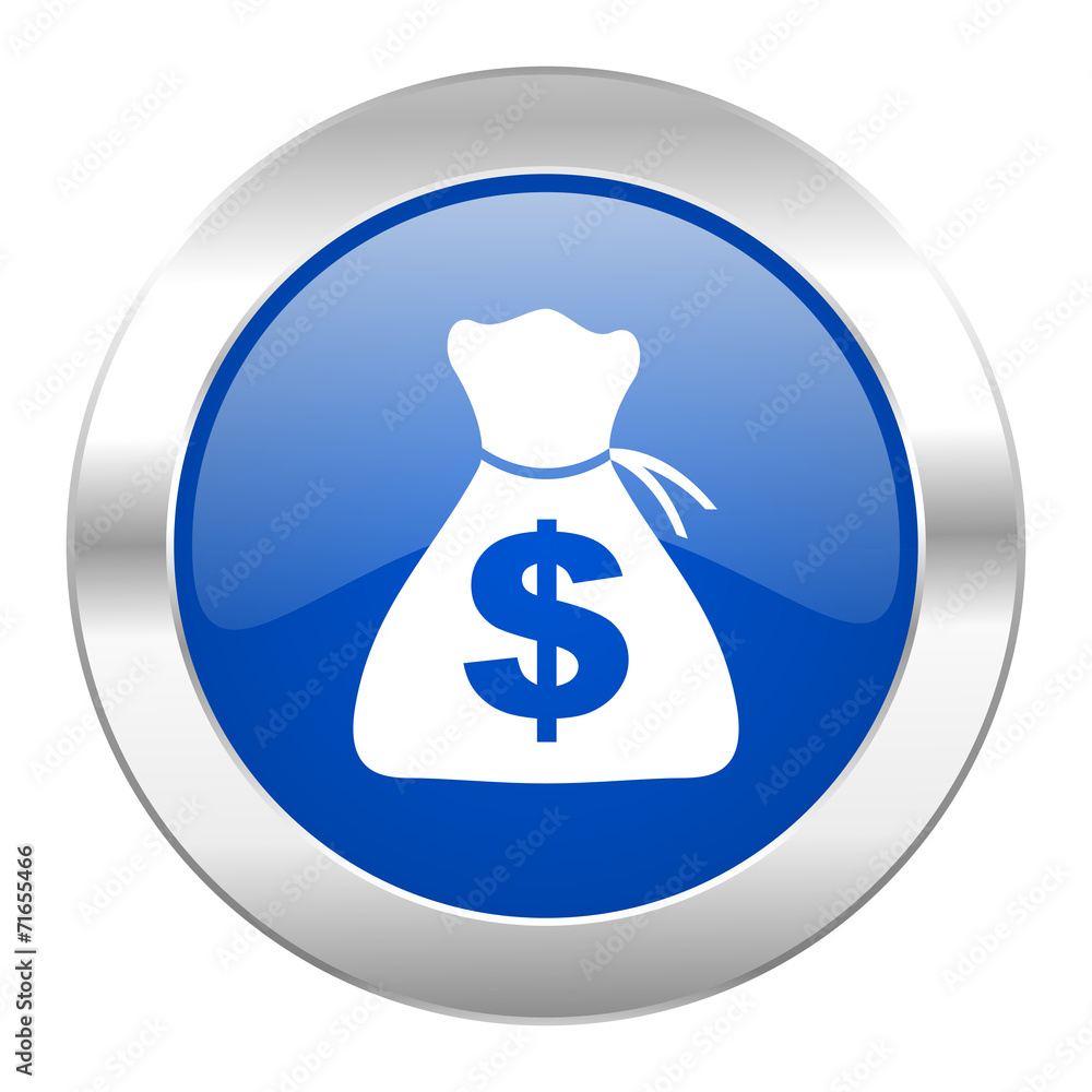 money blue circle chrome web icon isolated money blue circle chrome web icon isolated