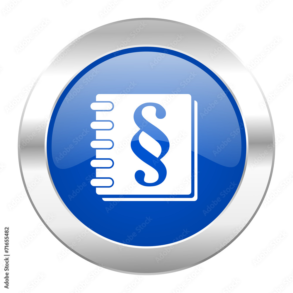 law blue circle chrome web icon isolated law blue circle chrome web icon isolated