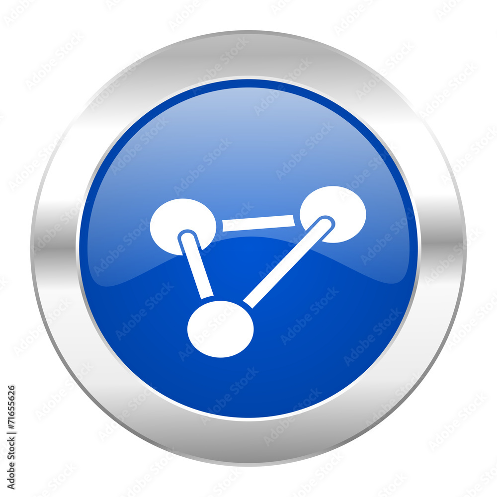 chemistry blue circle chrome web icon isolated chemistry blue circle chrome web icon isolated