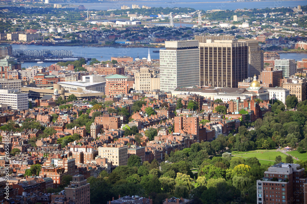 Beacon Hill aerial view, Boston, USA