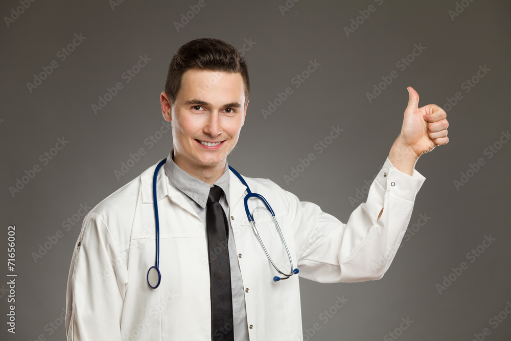 Doctor giving thumb up Doctor giving thumb up