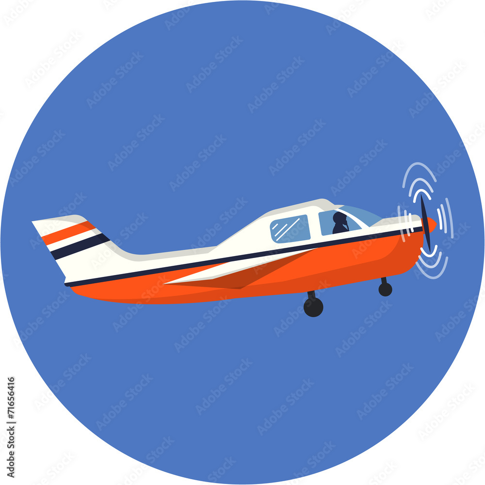 Vector Airplane Flat Illustration