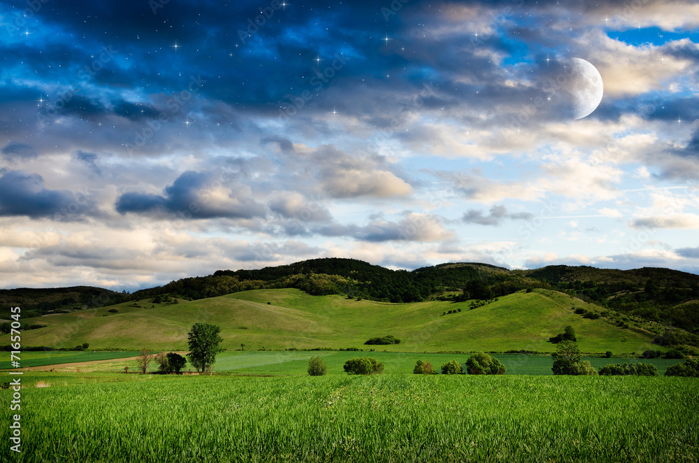 Night background. Elements of this image furnished by NASA.