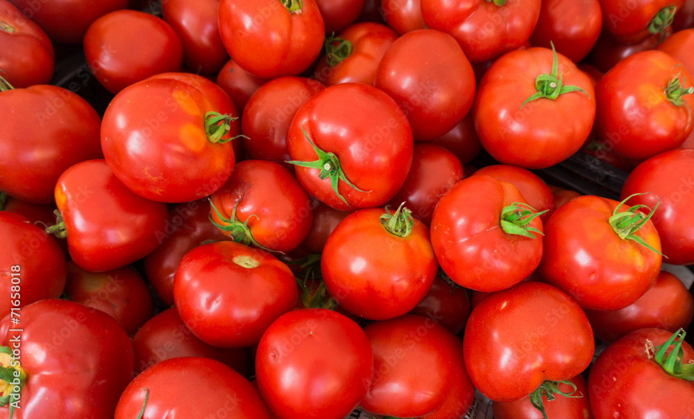 red tomatoes at the market. Fresh ripe tomatoes red tomatoes at the market. Fresh ripe tomatoes