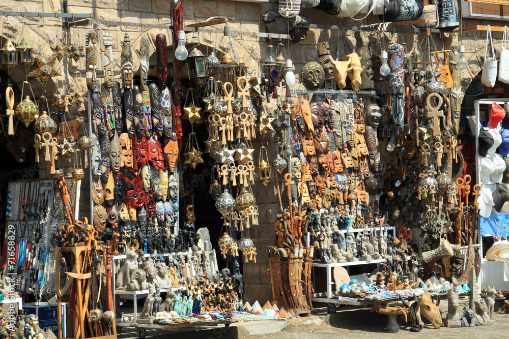 Sociable bazaar street of Egypt