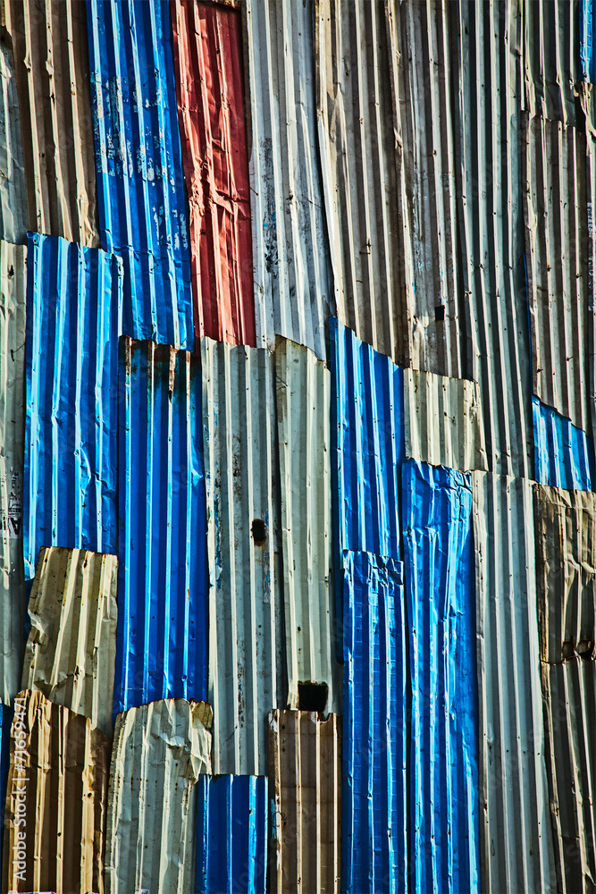 Fototapeta premium Corrugated iron fence background