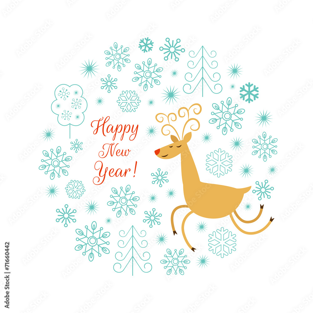 Christmas deer vector illustration Christmas deer vector illustration