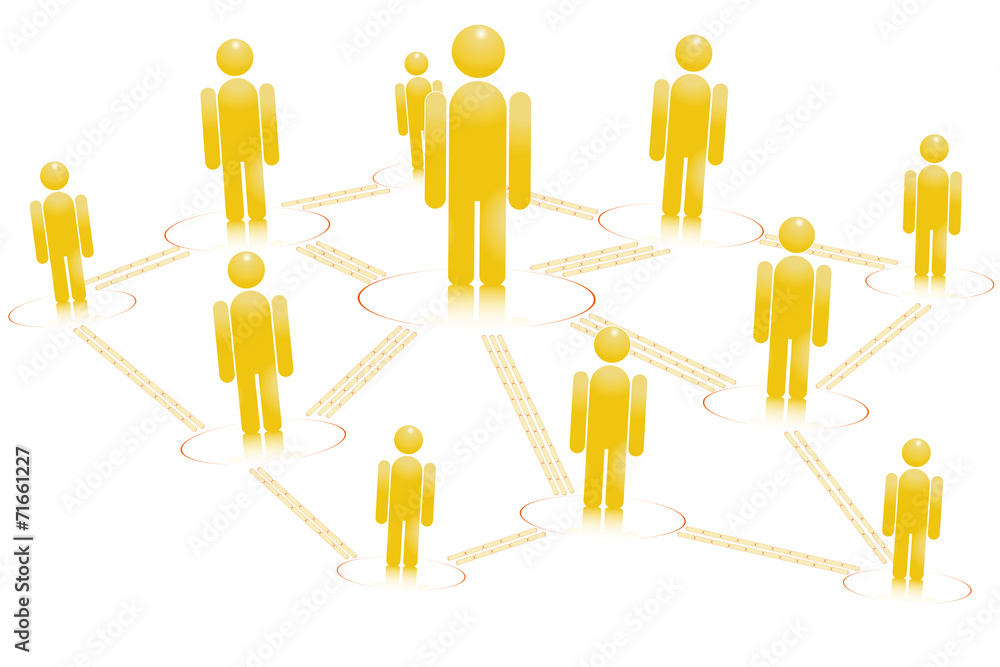 The simple scheme showing collective, the union, friendship. The simple scheme showing collective, the union, friendship.