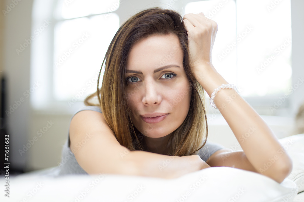 Young woman in the room Young woman in the room