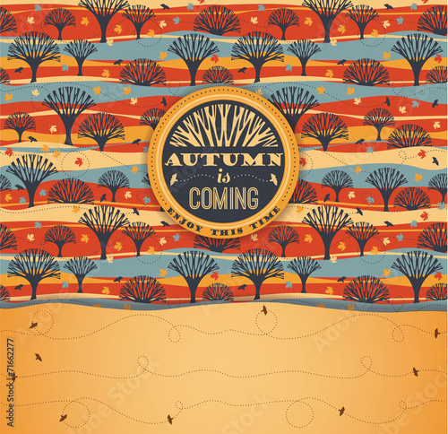 Autumn background with Typography