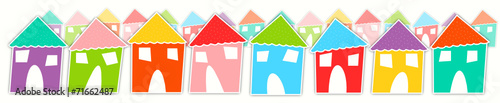 Maisons multicolores