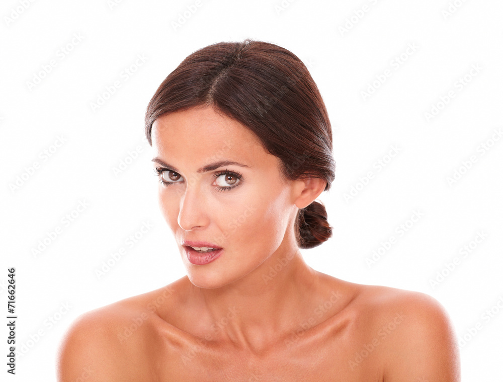 Young hispanic female looking at camera Young hispanic female looking at camera