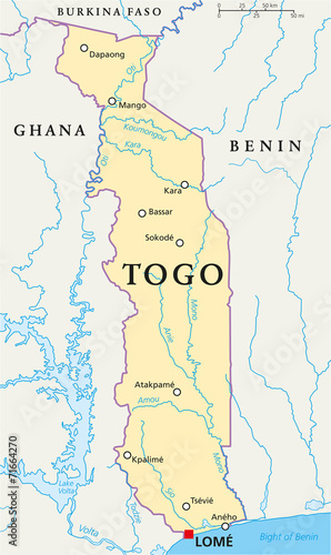 Togo Political Map