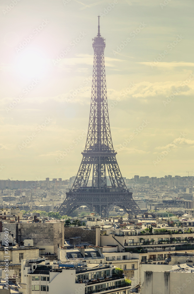 Naklejka premium Eiffel tower symbol