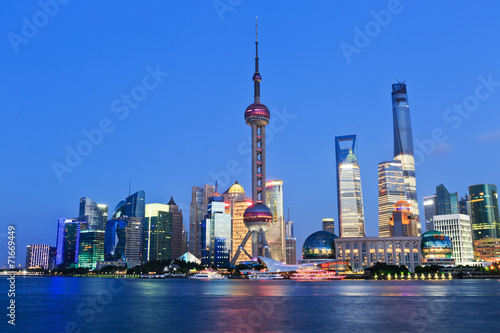 Shanghai city scenery at night
